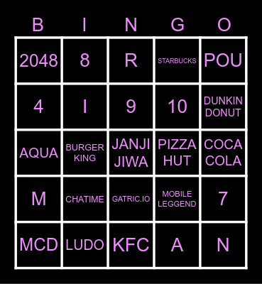 HIROSEAN97 Bingo Card