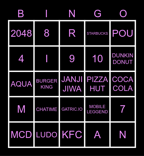 HIROSEAN97 Bingo Card