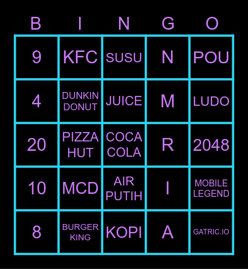 HIROSEAN97 Bingo Card