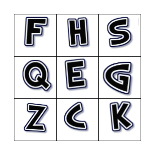 DAS ALPHABET Bingo Card