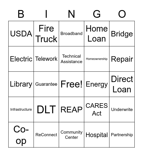 RD Montana Bingo 5 Bingo Card