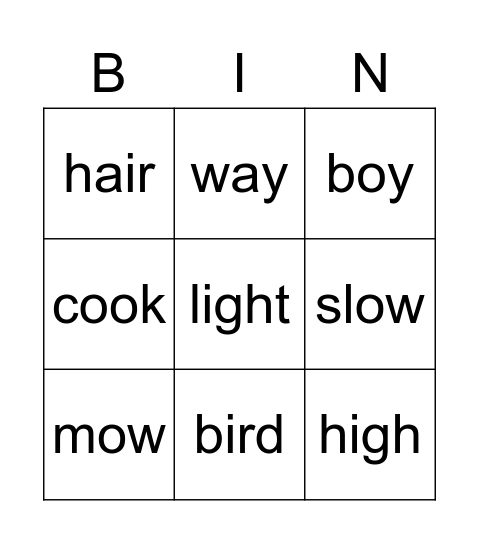 'Special friend' Bingo! Bingo Card