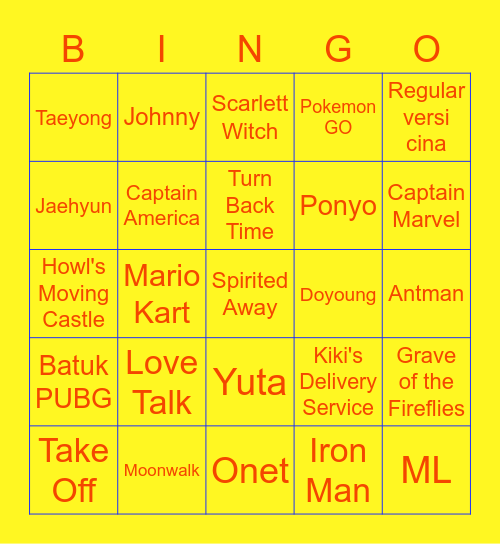 Bingo Kedua di dl8 Bingo Card
