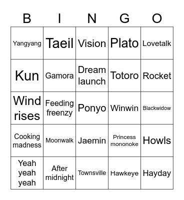 Lala Keren Bingo Card