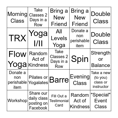 AYPC Bingo Card Challenge Bingo Card