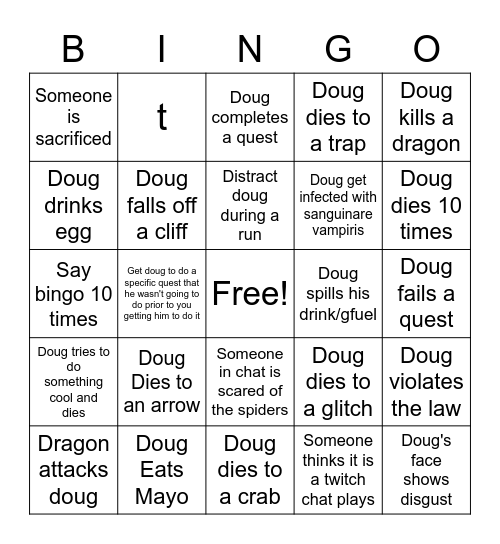 Bingo v3 Bingo Card