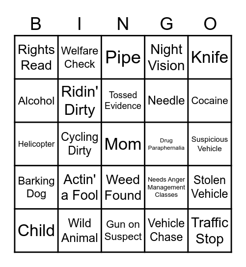 PD CAMMMMMMMM Bingo Card