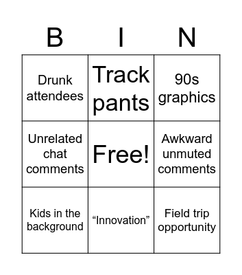 Mira Zoom Bingo Card