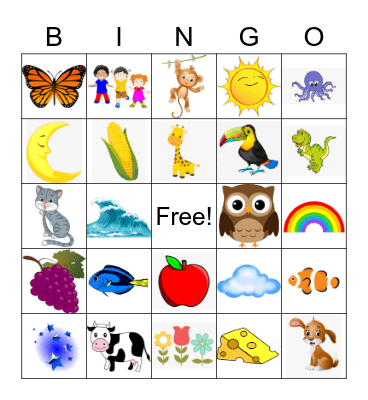 God's Creation Bingo Card