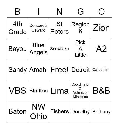 This is Your Life Bingo Card