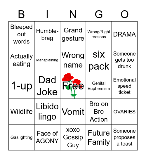 Labor of Luuuurve 6/25 Edited Bingo Card