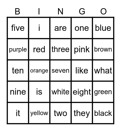 CK02 10:20 Bingo Card