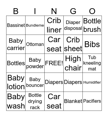 Oh, baby! Bingo Card