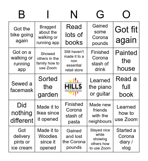 How have you fared coming out of lockdown Bingo Card