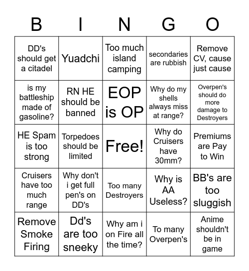 Legends Battleship Baby Bingo Card