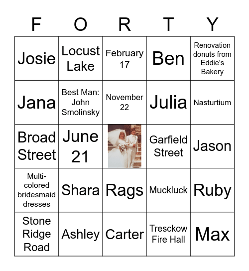 Happy Anniversary! Bingo Card