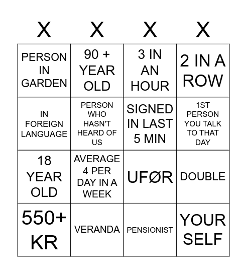 HFR TEAMS BINGO Card