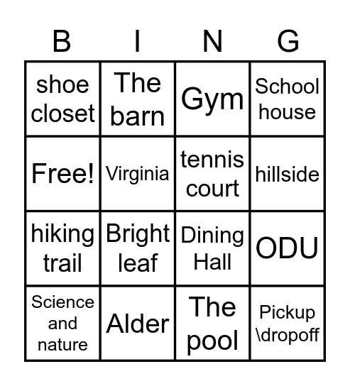 Welcome to Oakland! Bingo Card