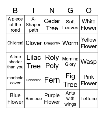 Division 3's Meadow Bingo Card