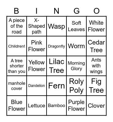 Division 3's Meadow Bingo Card