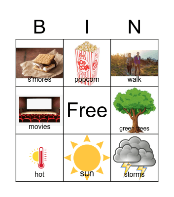 Summer Bingo Card
