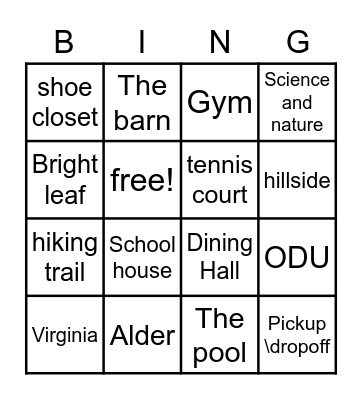 Welcome to Oakland! Bingo Card