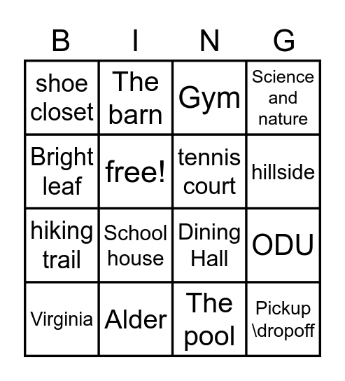 Welcome to Oakland! Bingo Card