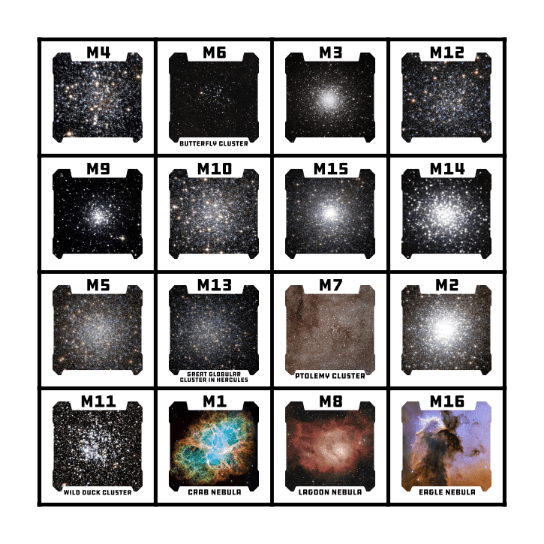 Messier Bingo Card