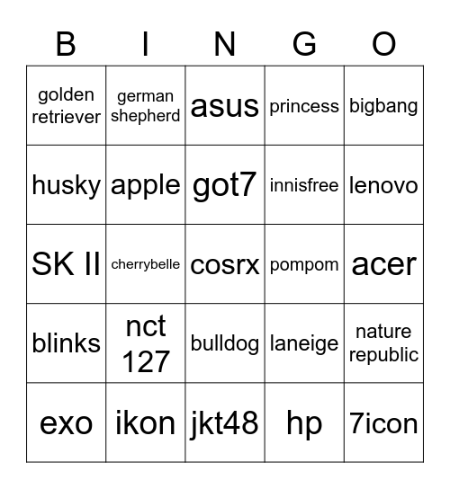 plis menang Bingo Card