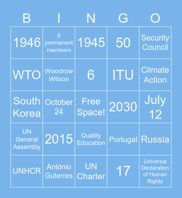 Global UN Spotlight: WFUNA & The UN Bingo Card