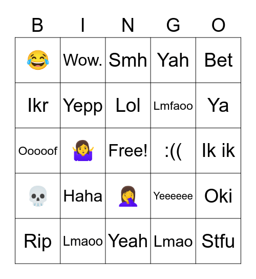Karsten Response BINGO Card