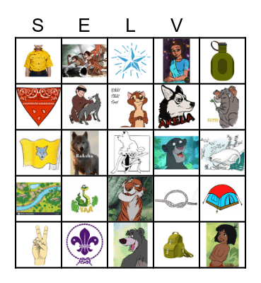 Lotería Manada Scout Bingo Card