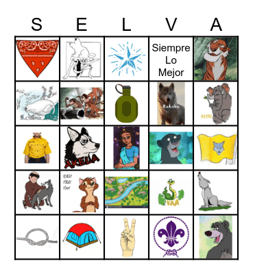 Lotería Manada Scout Bingo Card