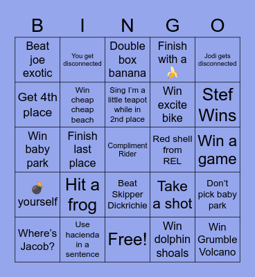 MarioKartAfterDark Bingo Card