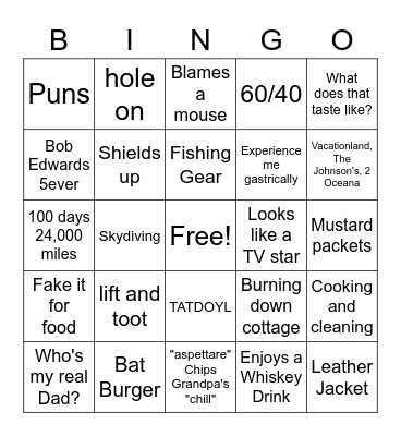 Fathers Day Bingo! Bingo Card