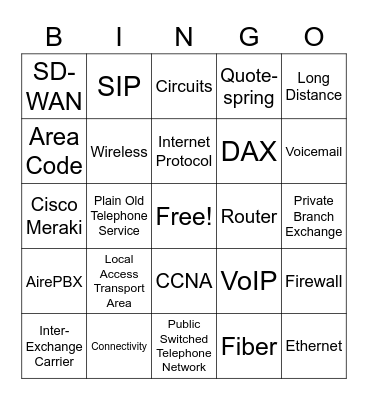 AireSpring Lingo Bingo! Bingo Card