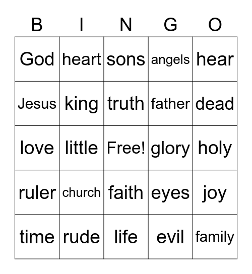 June 21, 2020 Bingo Card