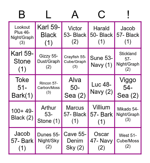 Blac Bingo Card