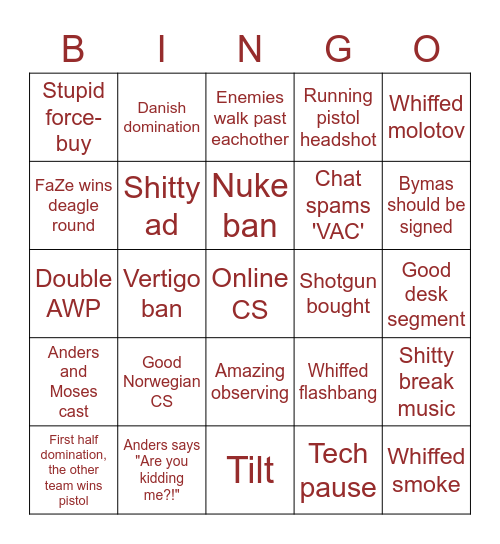 CS memes Bingo Card