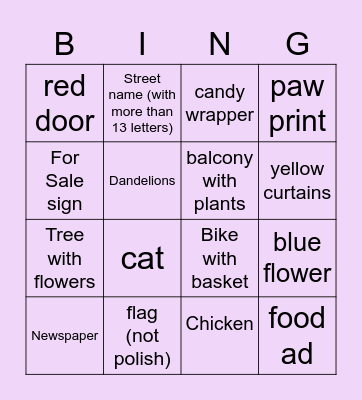 Daria Goes Outside Bingo Card