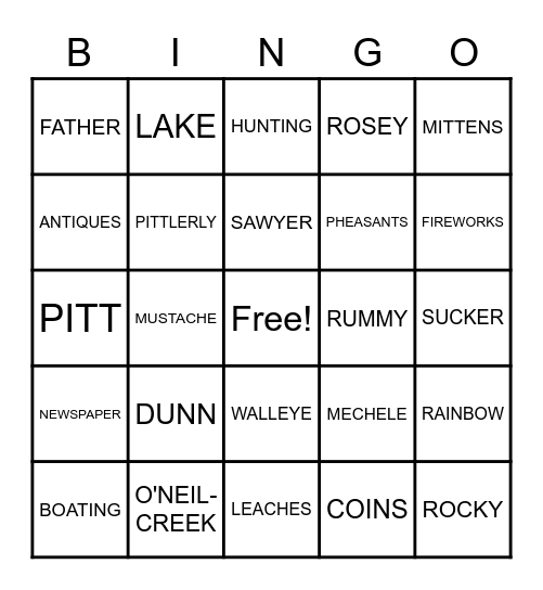 HAPPY FATHERS DAY! Bingo Card
