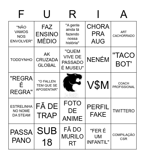 FÃ BASE FURIA Bingo Card