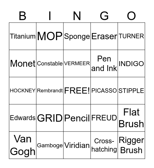 ART BINGO Card