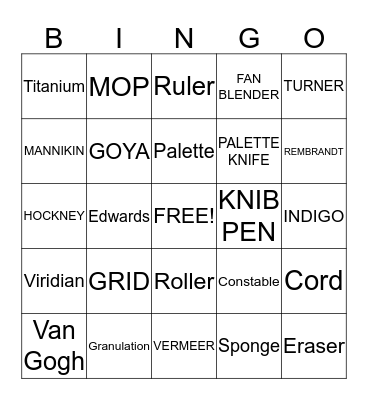 ART BINGO Card