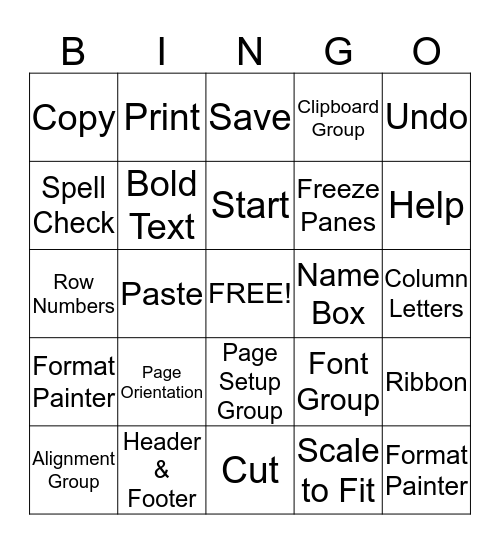 Payroll Bingo Card