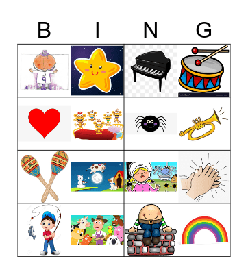 Musical Bingo Card