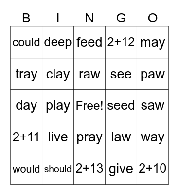 Hayden 6/22/20 Bingo Card