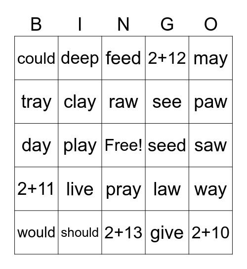 Hayden 6/22/20 Bingo Card