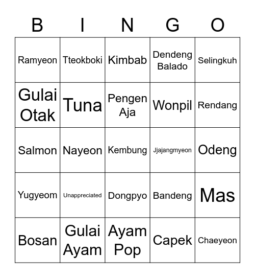YUGYEOMLMT Bingo Card