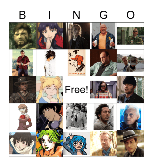 Character Bingo Card